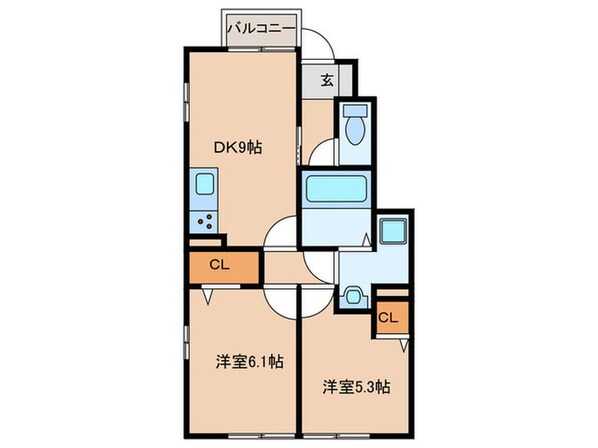 ローテローゼ恵比寿の物件間取画像